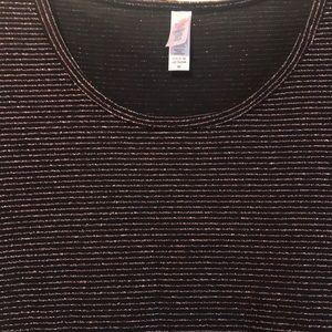 3/$10 Lularoe Elegant Black Gold Medium Top